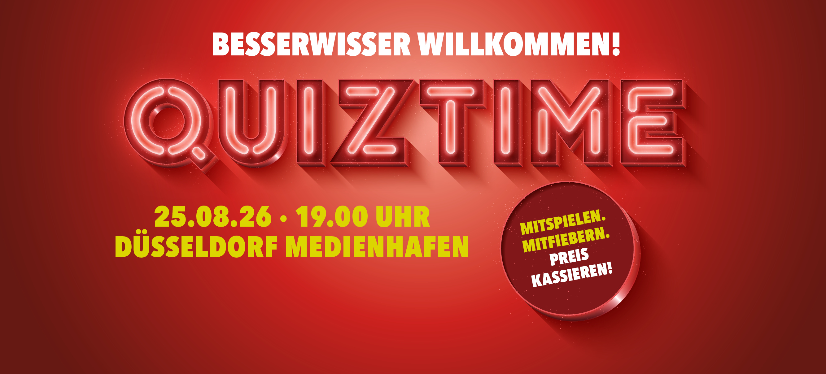 Quiz Time HANS IM GLÜCK Düsseldorf Medienhafen