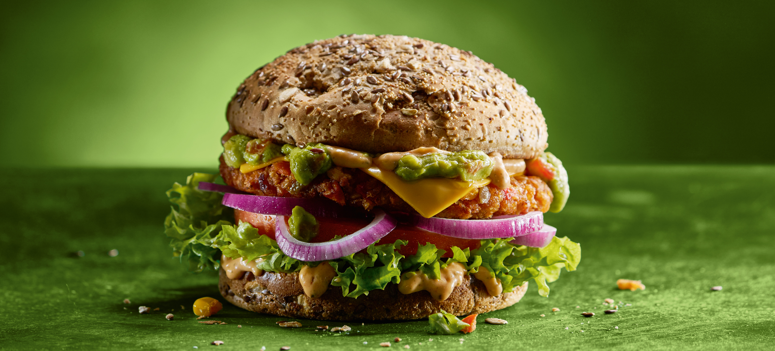 Vegan burger at HANS IM GLÜCK Amsterdam
