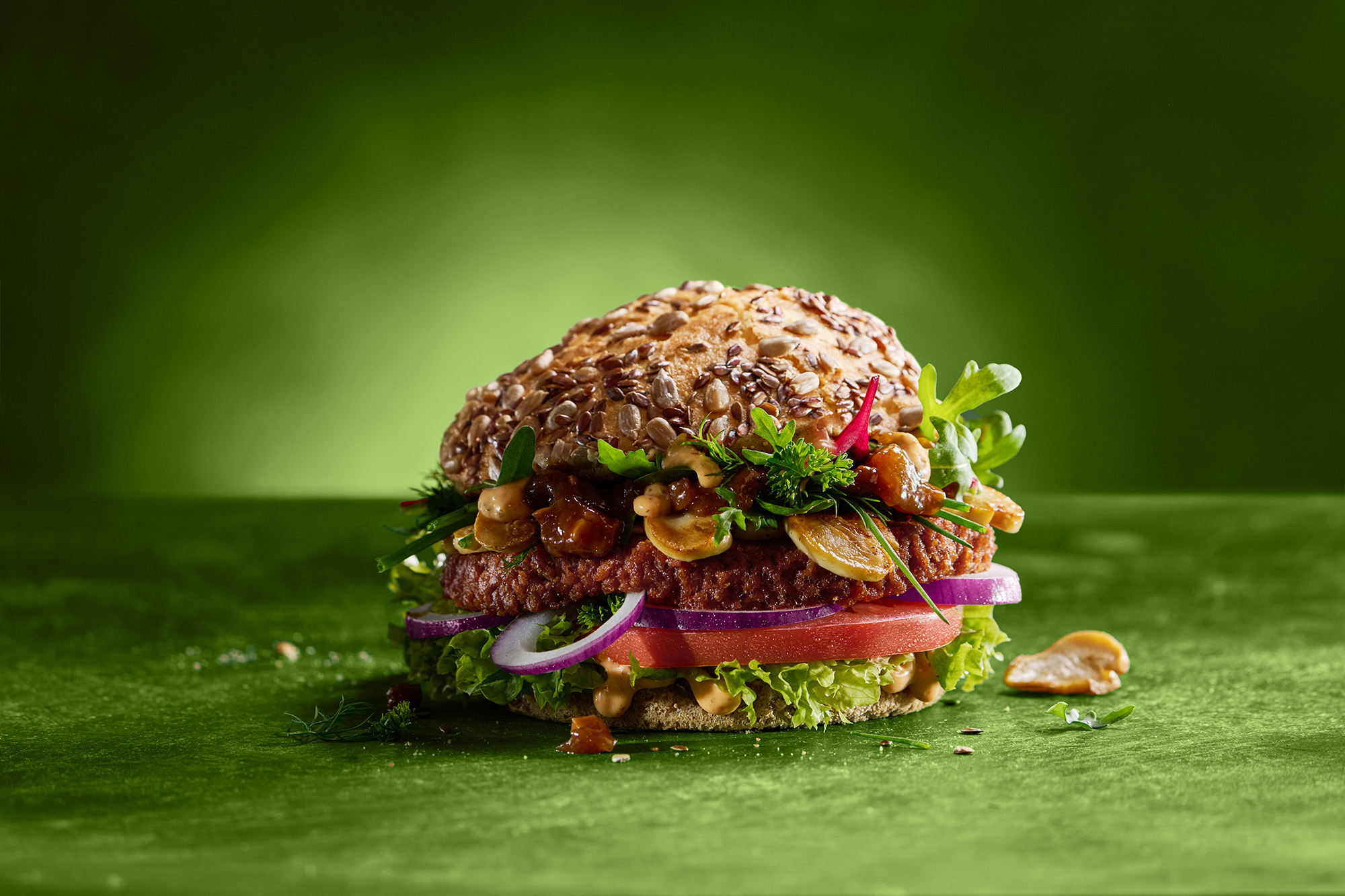 Mushroom Magic vegan burger at HANS IM GLÜCK Amsterdam