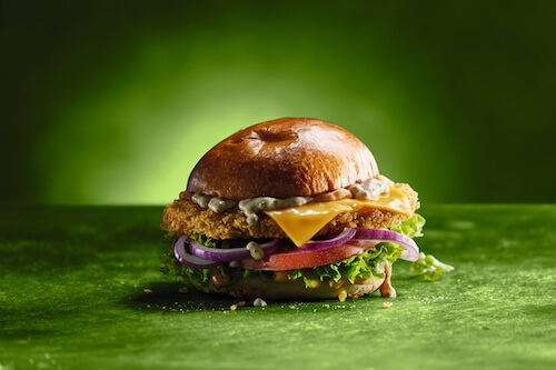 Truffle Time vegan burger at HANS IM GLÜCK Amsterdam