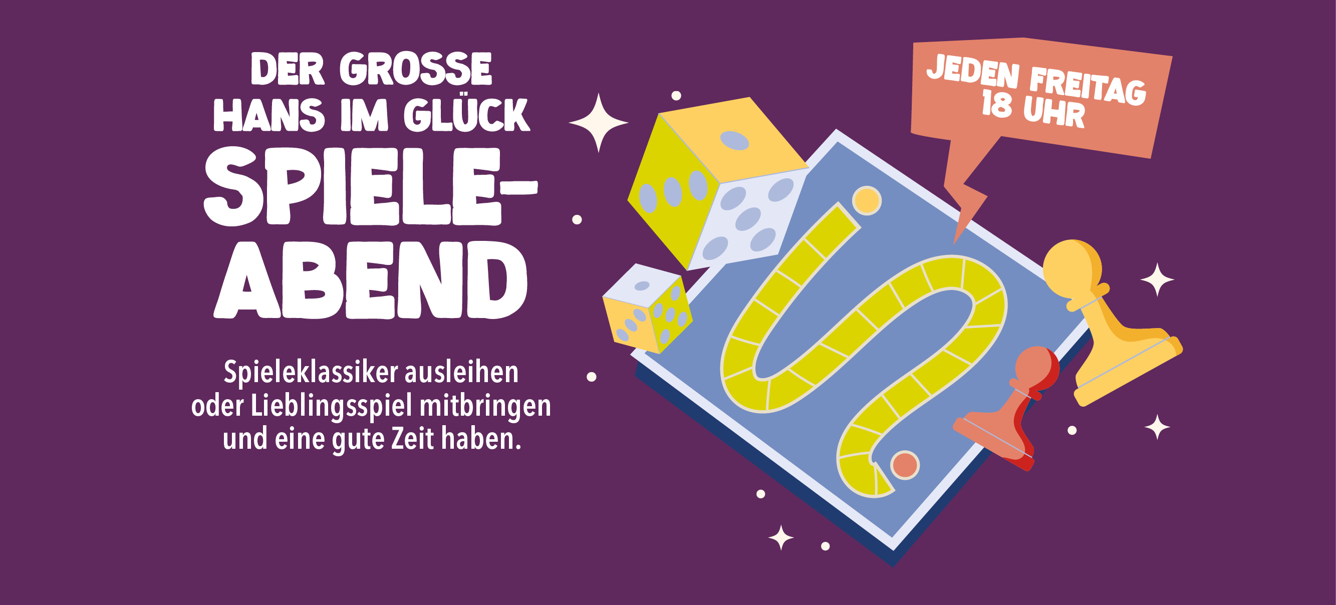HANS IM GLÜCK Spieleabend Bonn Poppelsdorf jeden Freitag um 18 Uhr – Spieleklassiker ausleihen oder eigenes Lieblingsspiel mitbringen
