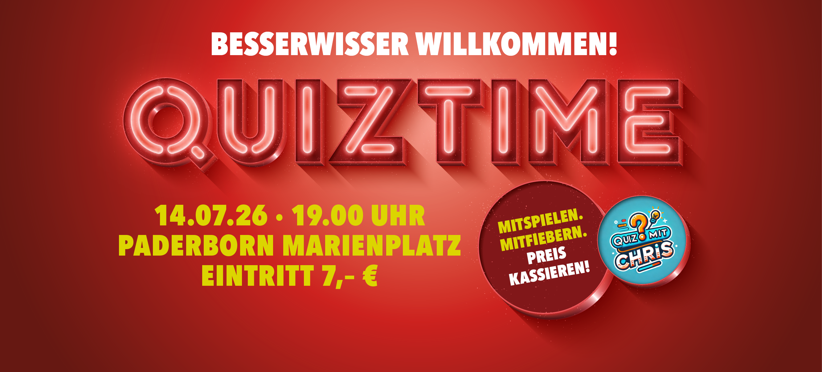 Quiz Time - HANS IM GLÜCK Paderborn Marienplatz